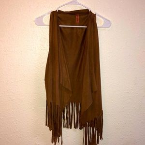 Western Suede Fringe Overcoat